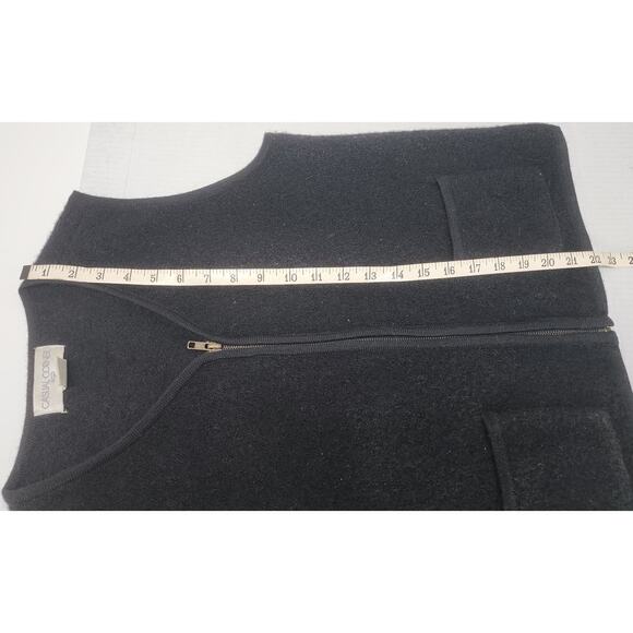 Vtg Casual Corner Boho Black Wool Sleeveless Vest with Zipper, Pockets W Med - Picture 5 of 7